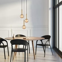 Trattino Glass Orb 3 Light Cluster Pendant